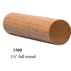 1500 1 1/2" Round Solid Wall Rail -Amish Craft by StepUP Stair Parts