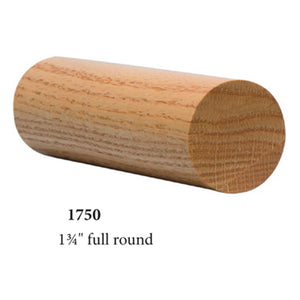 1750 1 3/4" Round Solid Wall Rail -Amish Craft by StepUP Stair Parts