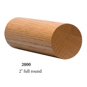 2000 2" Round Solid Wall Rail -Amish Craft by StepUP Stair Parts